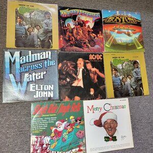 Hard Rock Christmas LOT of 8 LP VINYL Record Empty COVERS ONLY 12'' Crafts Decor